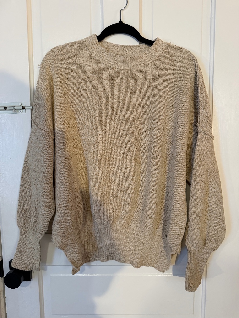 Abercrombie & Fitch Neutral Heather Crewneck Sweater